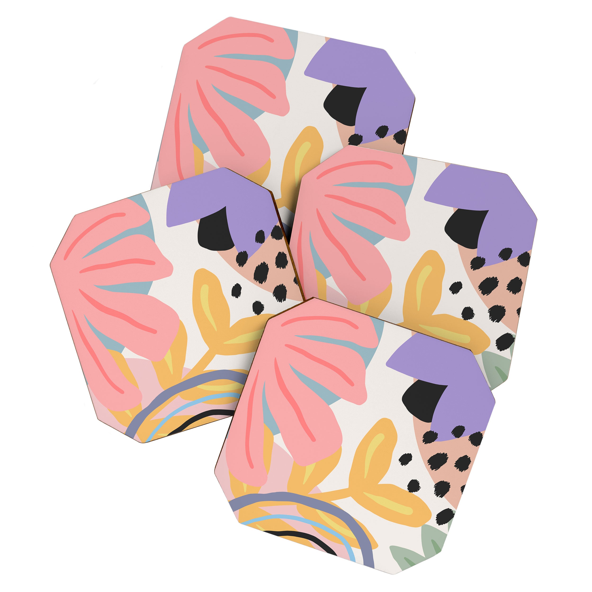 Flower Market Madrid, Pastel Edition Coaster Gallery Image 1