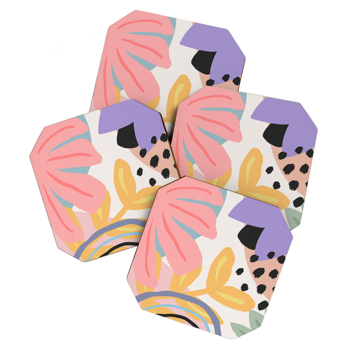 Flower Market Madrid, Pastel Edition Coaster Gallery Image 1