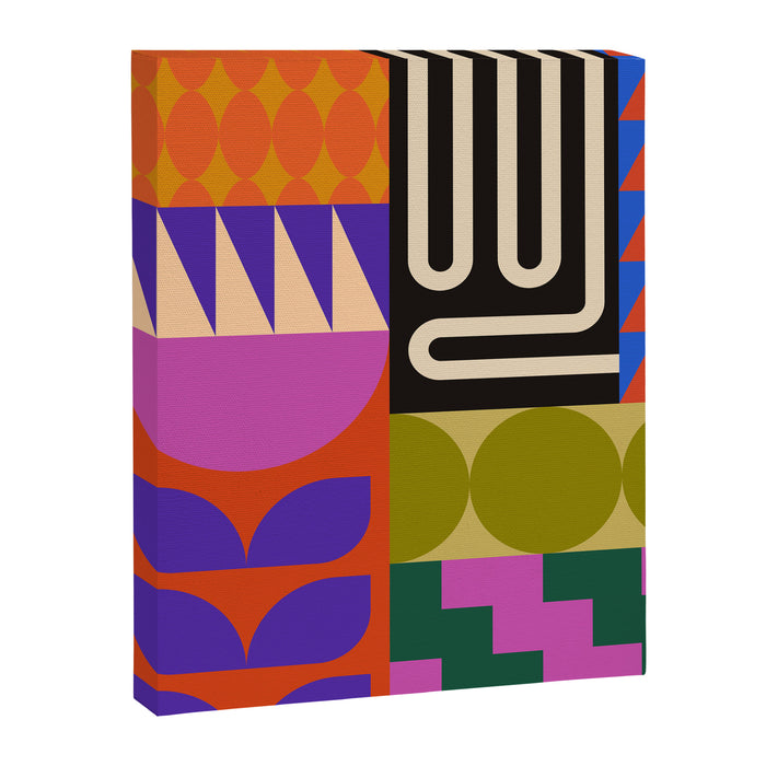 Geometric Bold Colorful Play Pattern Canvas Print Gallery Image 1