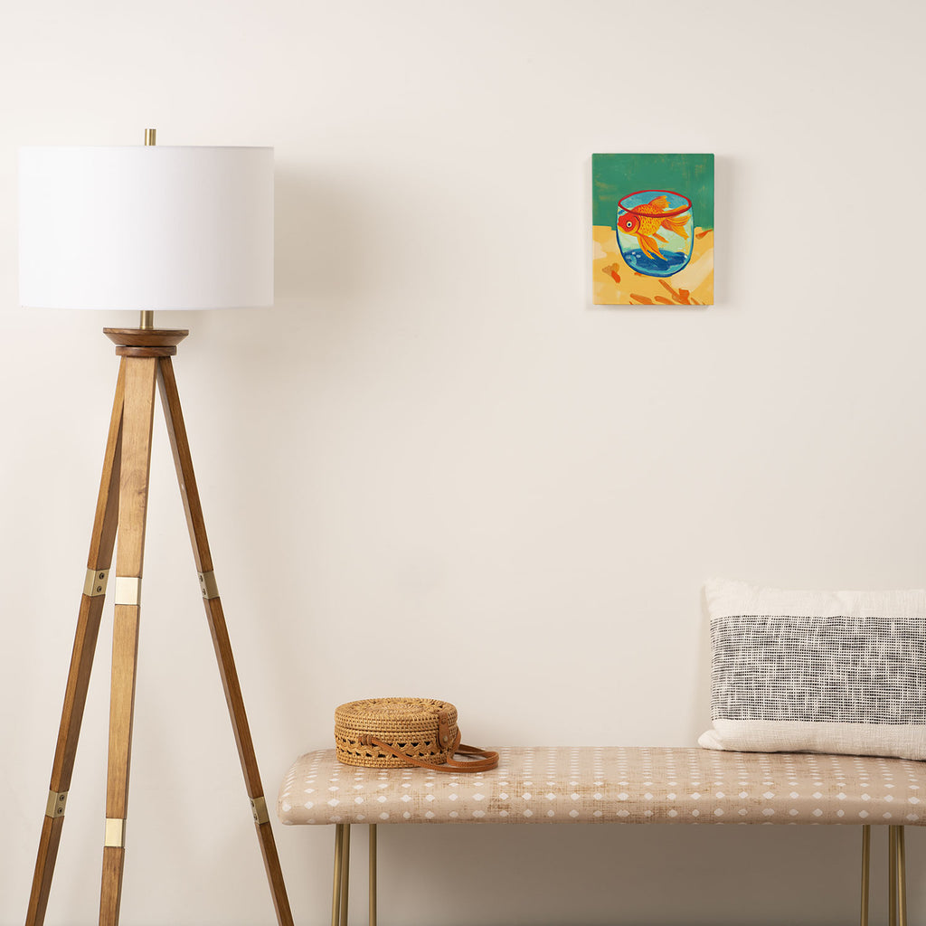 Golden Fish in a Bowl Matisse Inspired Painting Canvas Print Gallery Image 2