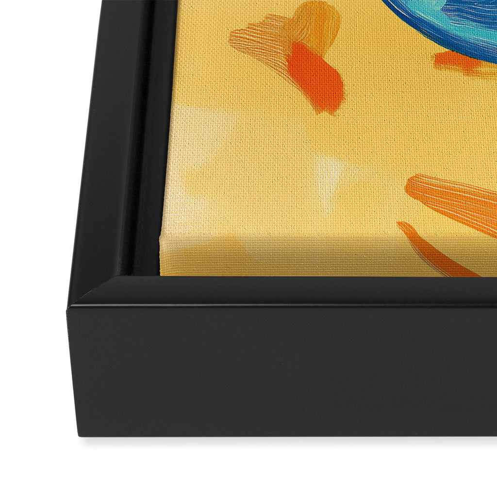 Golden Fish in a Bowl Matisse Inspired Painting Framed Canvas Print Gallery Image 3