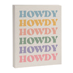 Howdy Colorful Retro Quote Canvas Print Gallery Image 6
