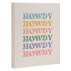 Howdy Colorful Retro Quote Canvas Print Gallery Image 3