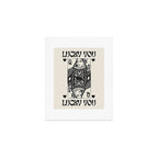 Lucky you Queen of Hearts Black and White Art Print Gallery Image 1