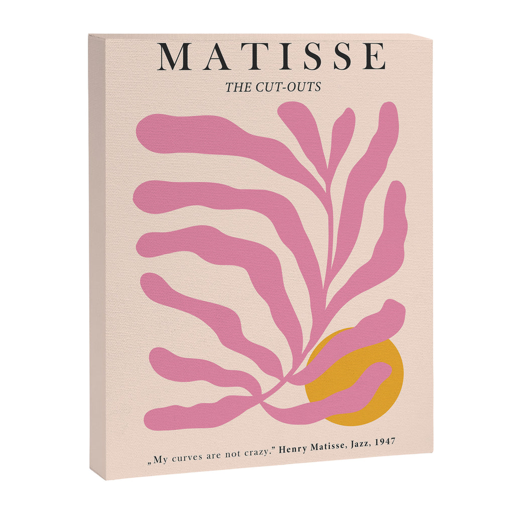Matisse Cut Out Pink Leaf Canvas Print Gallery Image 3