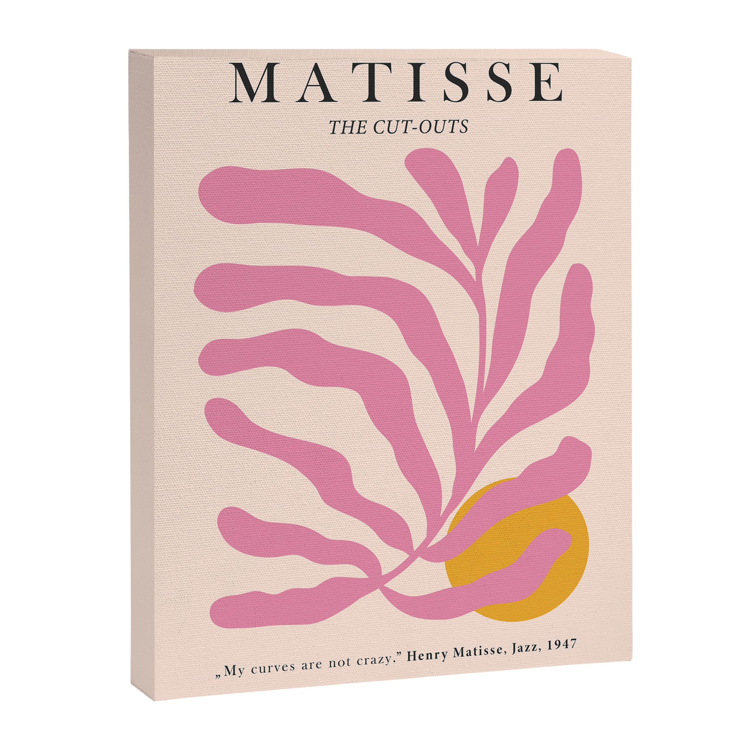 Matisse Cut Out Pink Leaf Canvas Print Gallery Image 6