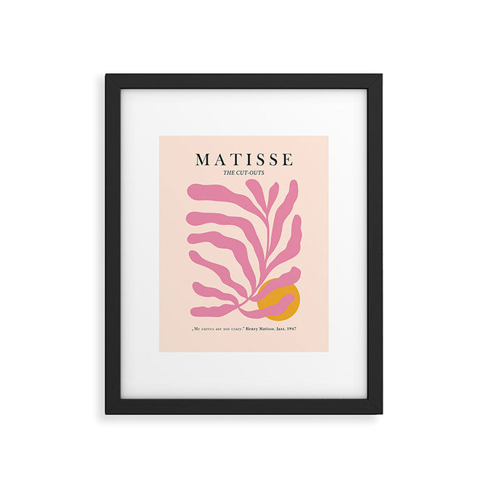 Matisse Cut Out Pink Leaf Framed Art Print Gallery Image 1