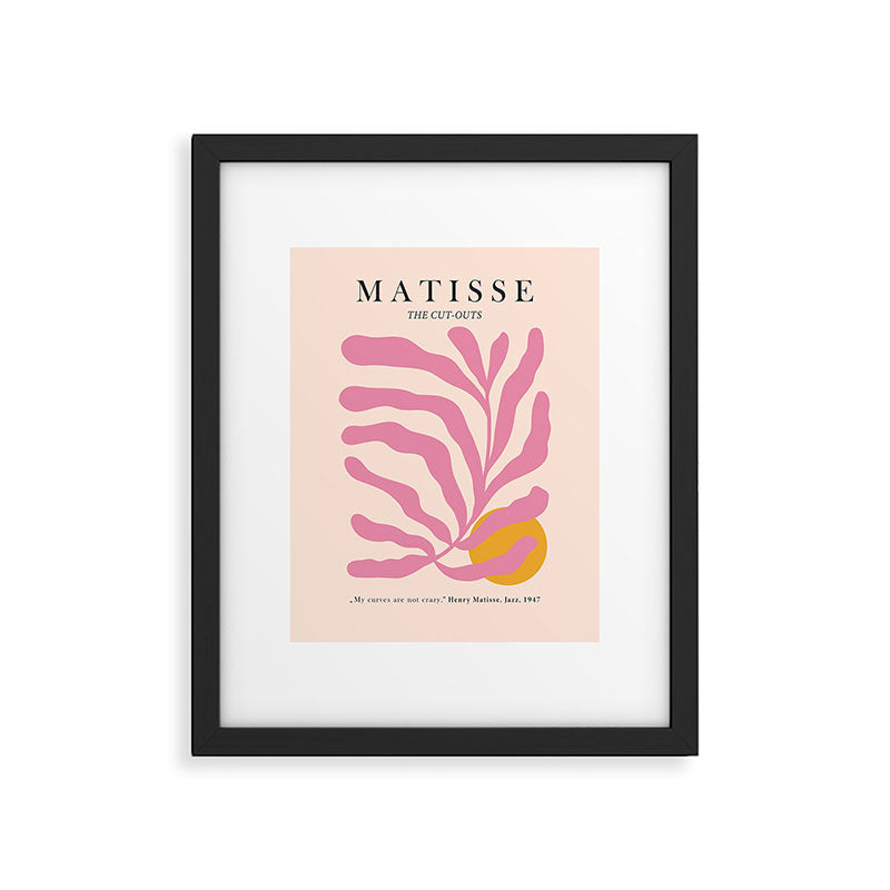 Matisse Cut Out Pink Leaf Framed Art Print Gallery Image 4