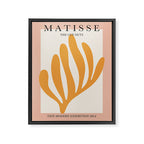 Matisse cut outs exhibition poster - Yellow leaf on pink Framed Canvas Print Gallery Image 6