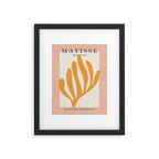 Matisse cut outs exhibition poster - Yellow leaf on pink Framed Art Print Gallery Image 5