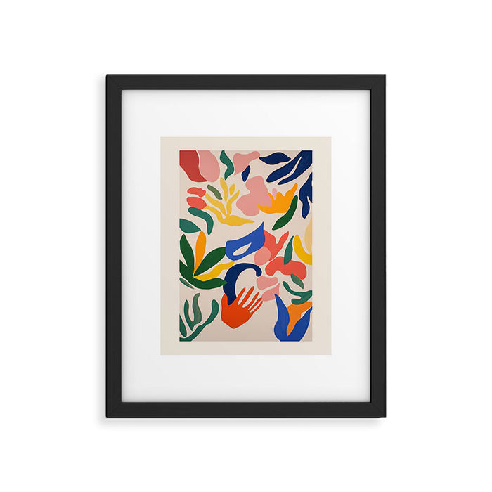 Matisse Style Abstract Cut Outs Illustrations Framed Art Print Gallery Image 1