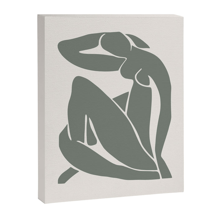 Matisse Woman Nude Sage Green Tone Canvas Print Gallery Image 1