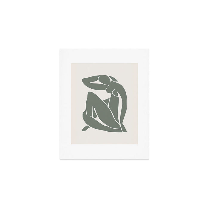 Matisse Woman Nude Sage Green Tone Art Print Gallery Image 1