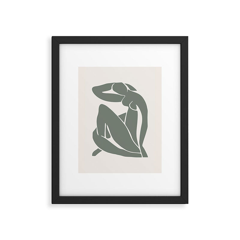 Matisse Woman Nude Sage Green Tone Framed Art Print Gallery Image 5