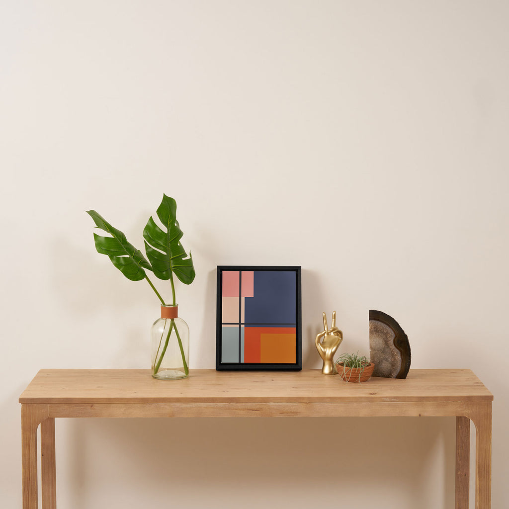 Mid Century Modern Retro Color Blocks 1 Framed Canvas Print Gallery Image 4