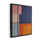 Mid Century Modern Retro Color Blocks 1 Framed Canvas Print Gallery Image 2