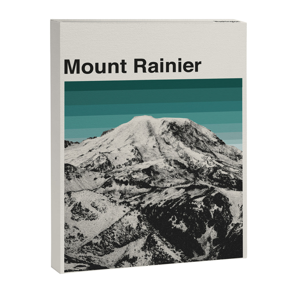 Mount Rainier Retro National Park Poster Canvas Print Gallery Image 6