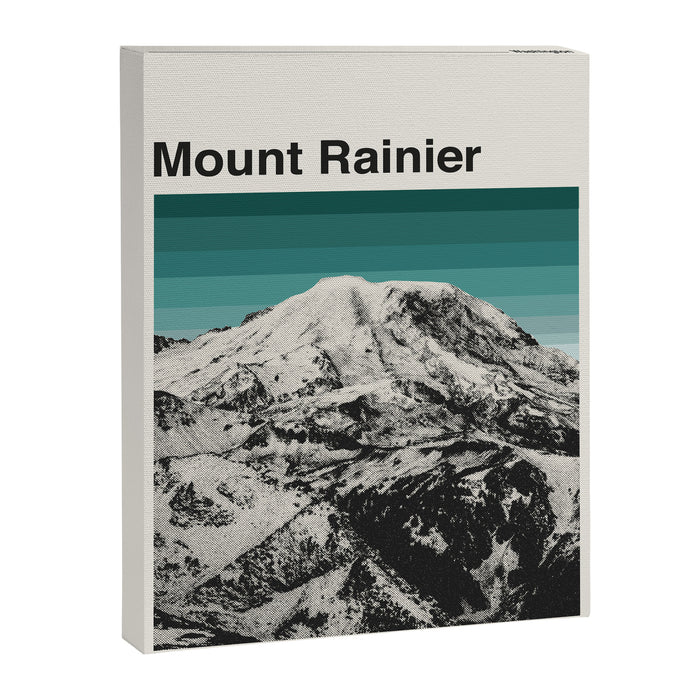 Mount Rainier Retro National Park Poster Canvas Print Gallery Image 1