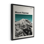 Mount Rainier Retro National Park Poster Framed Canvas Print Gallery Image 2