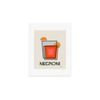 Negroni Minimalist Mid Century Modern Cocktail Print Art Print Gallery Image 1