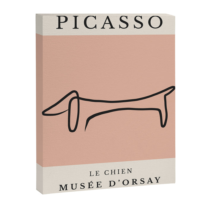 Picasso Exhibition Poster Le Chien Line Art Canvas Print Gallery Image 1