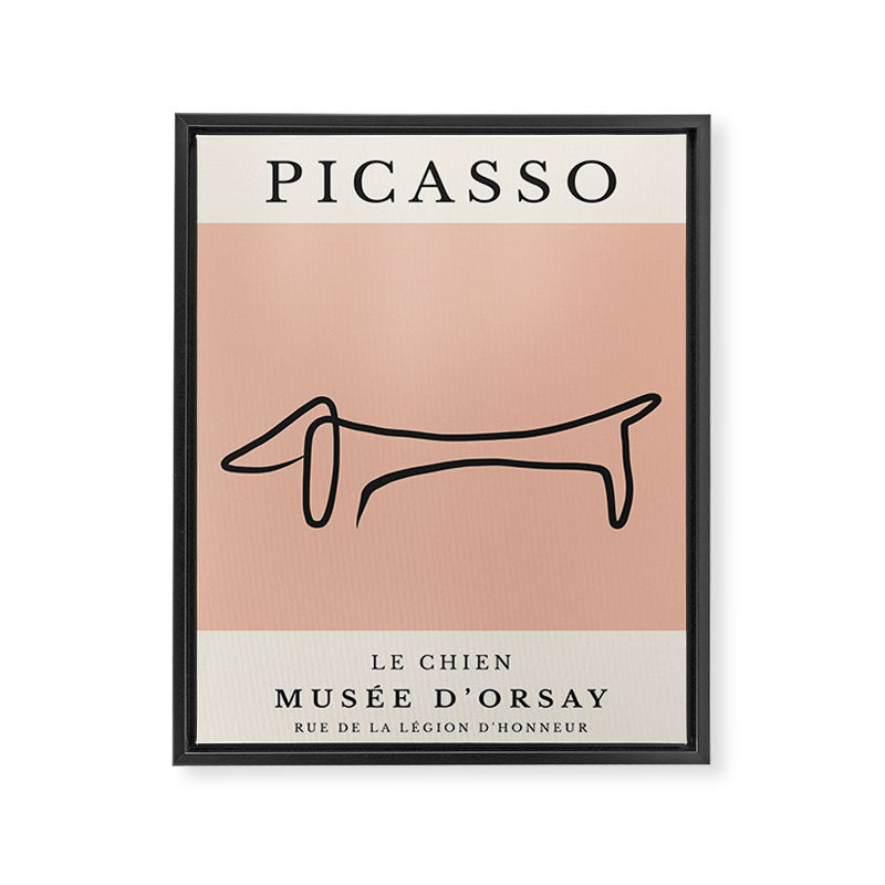 Picasso Exhibition Poster Le Chien Line Art Framed Canvas Print Gallery Image 6