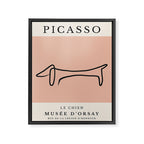 Picasso Exhibition Poster Le Chien Line Art Framed Canvas Print Gallery Image 6
