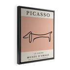 Picasso Exhibition Poster Le Chien Line Art Framed Canvas Print Gallery Image 2
