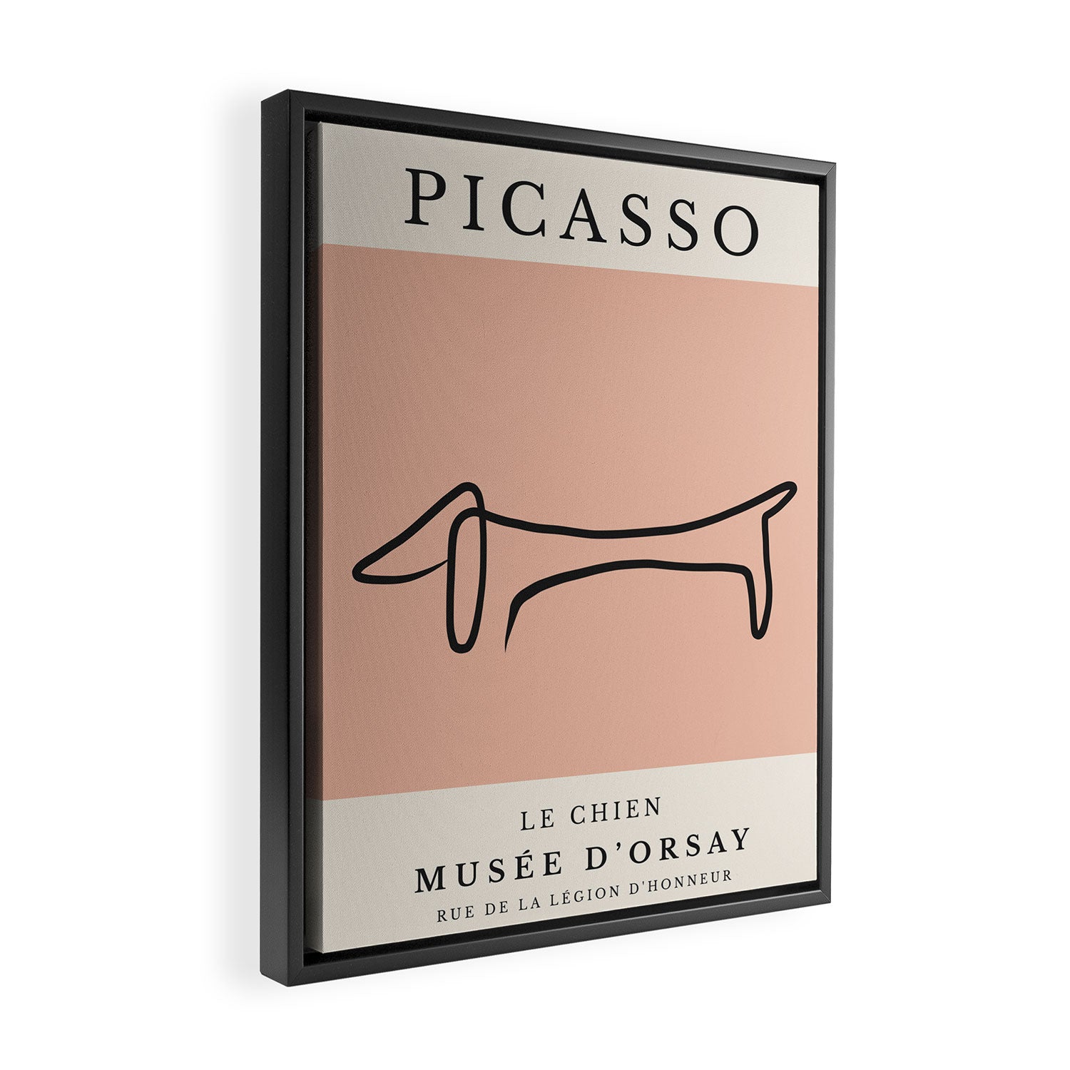 Picasso Exhibition Poster Le Chien Line Art Framed Canvas Print Gallery Image 2