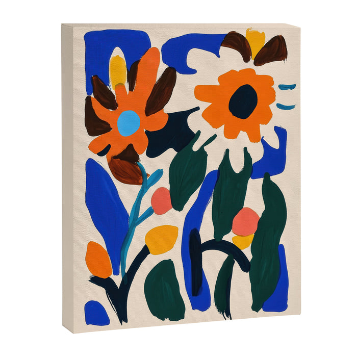 Quirky Flower Colorful Painting Canvas Print Gallery Image 1