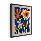 Quirky Flower Colorful Painting Framed Canvas Print Gallery Image 2