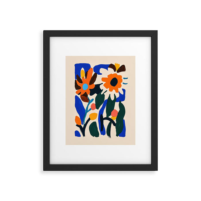 Quirky Flower Colorful Painting Framed Art Print Gallery Image 1