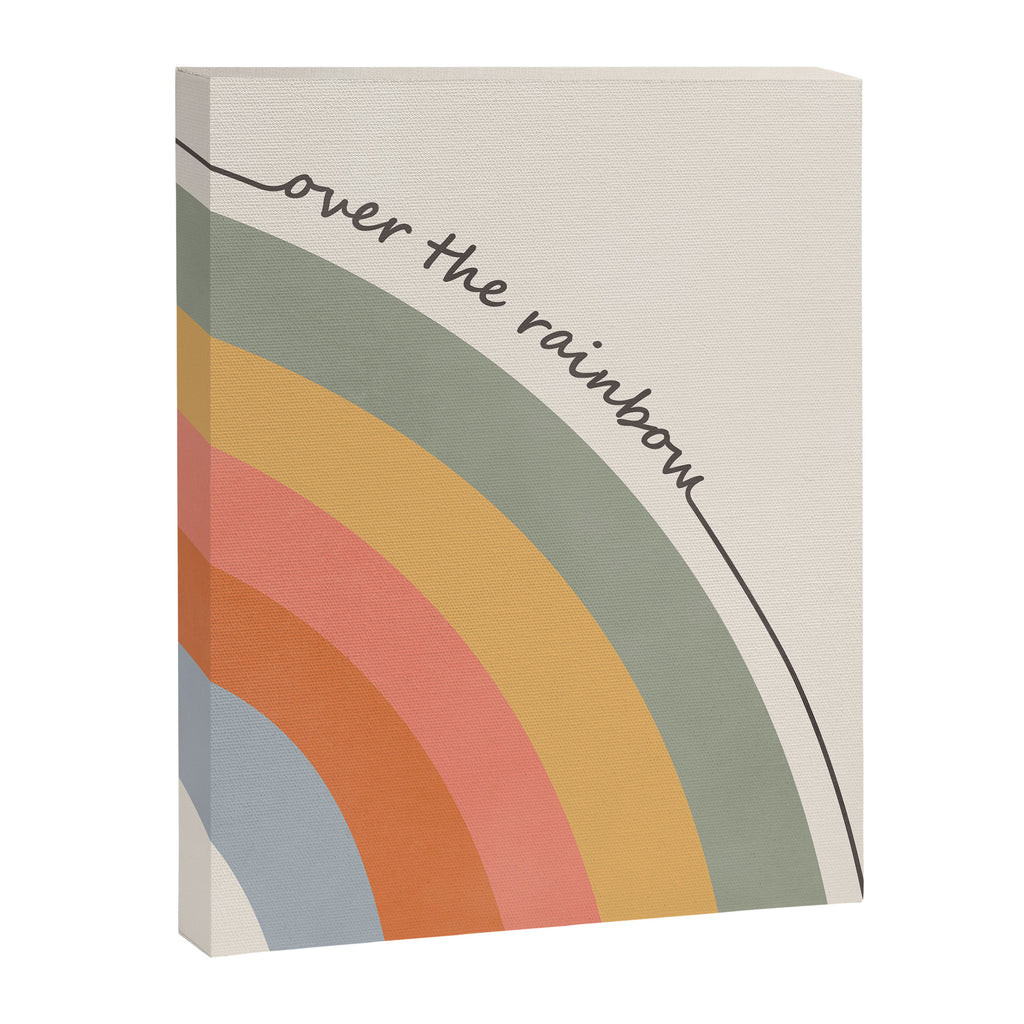 Retro Boho Rainbow with Quote Canvas Print Gallery Image 6