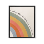 Retro Boho Rainbow with Quote Framed Canvas Print Gallery Image 6