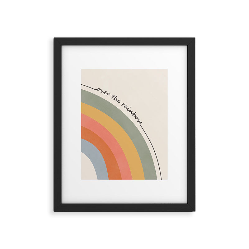 Retro Boho Rainbow with Quote Framed Art Print Gallery Image 5