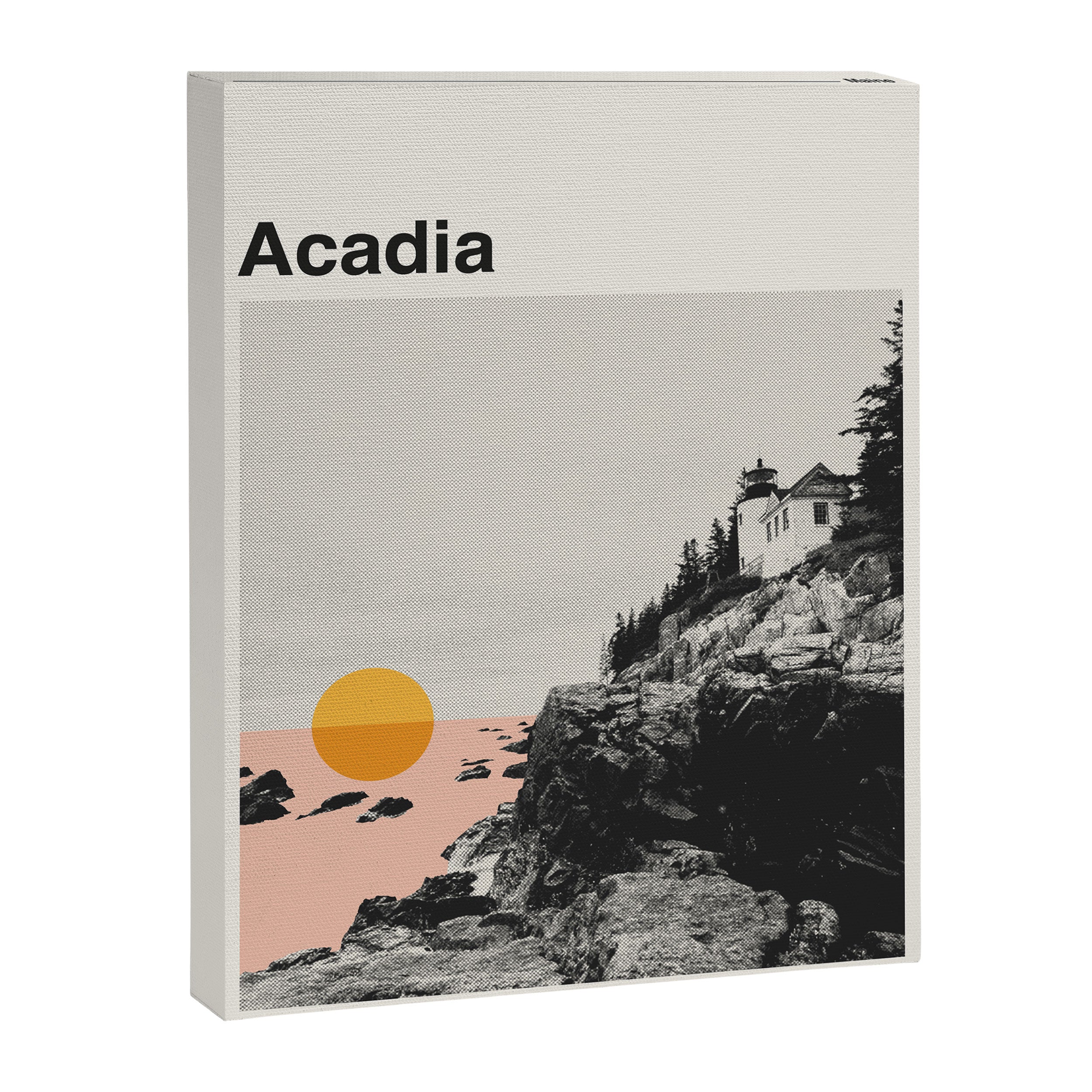Retro National Park Poster, Acadia Maine, Vintage Mid Century Modern Canvas Print Gallery Image 6