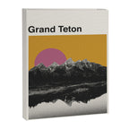 Retro National Park Poster Grand Teton Canvas Print Gallery Image 3