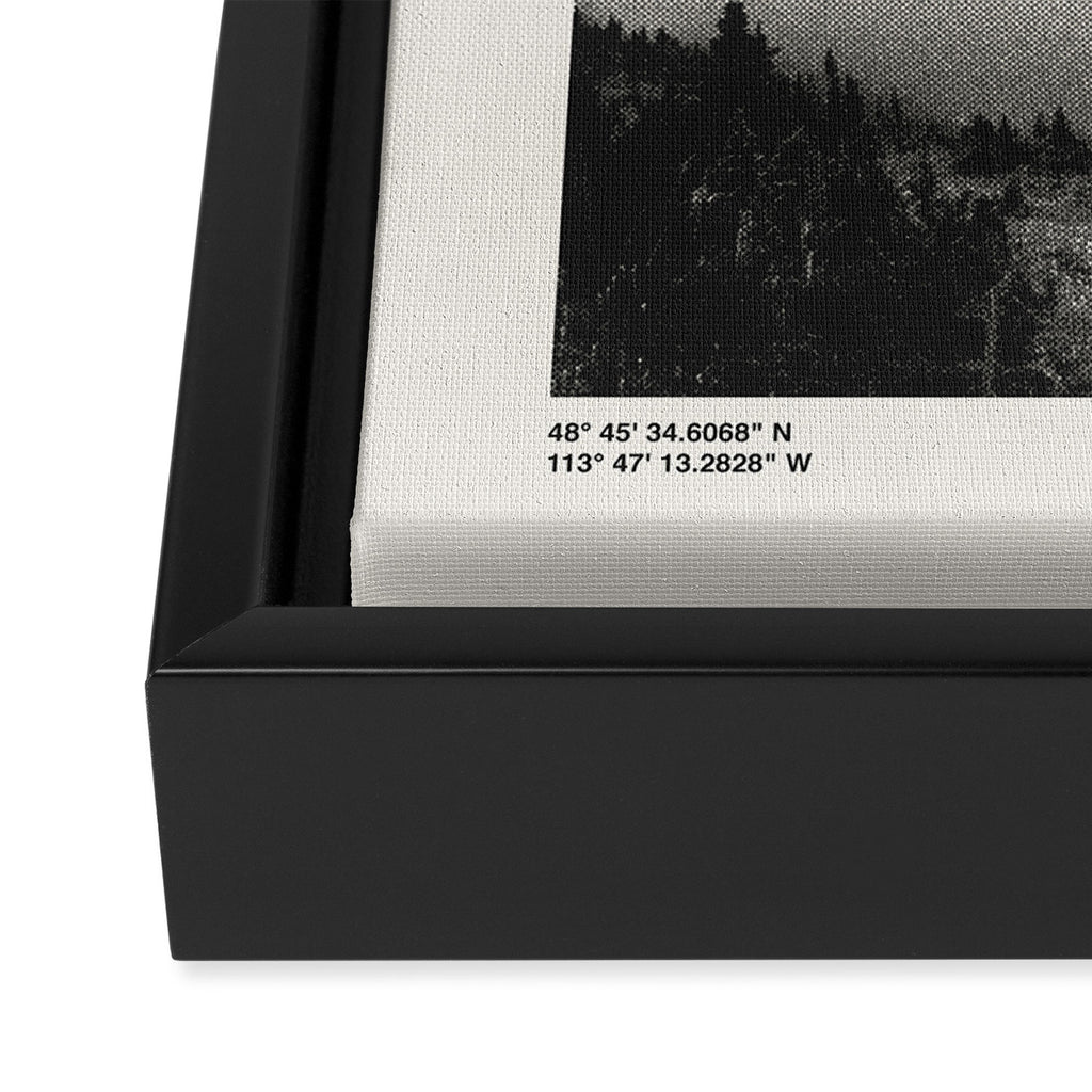 Retro National Park Poster, Glacier Montana, Vintage Mid Century Modern Framed Canvas Print Gallery Image 3