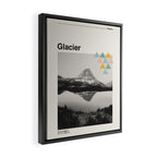 Retro National Park Poster, Glacier Montana, Vintage Mid Century Modern Framed Canvas Print Gallery Image 2