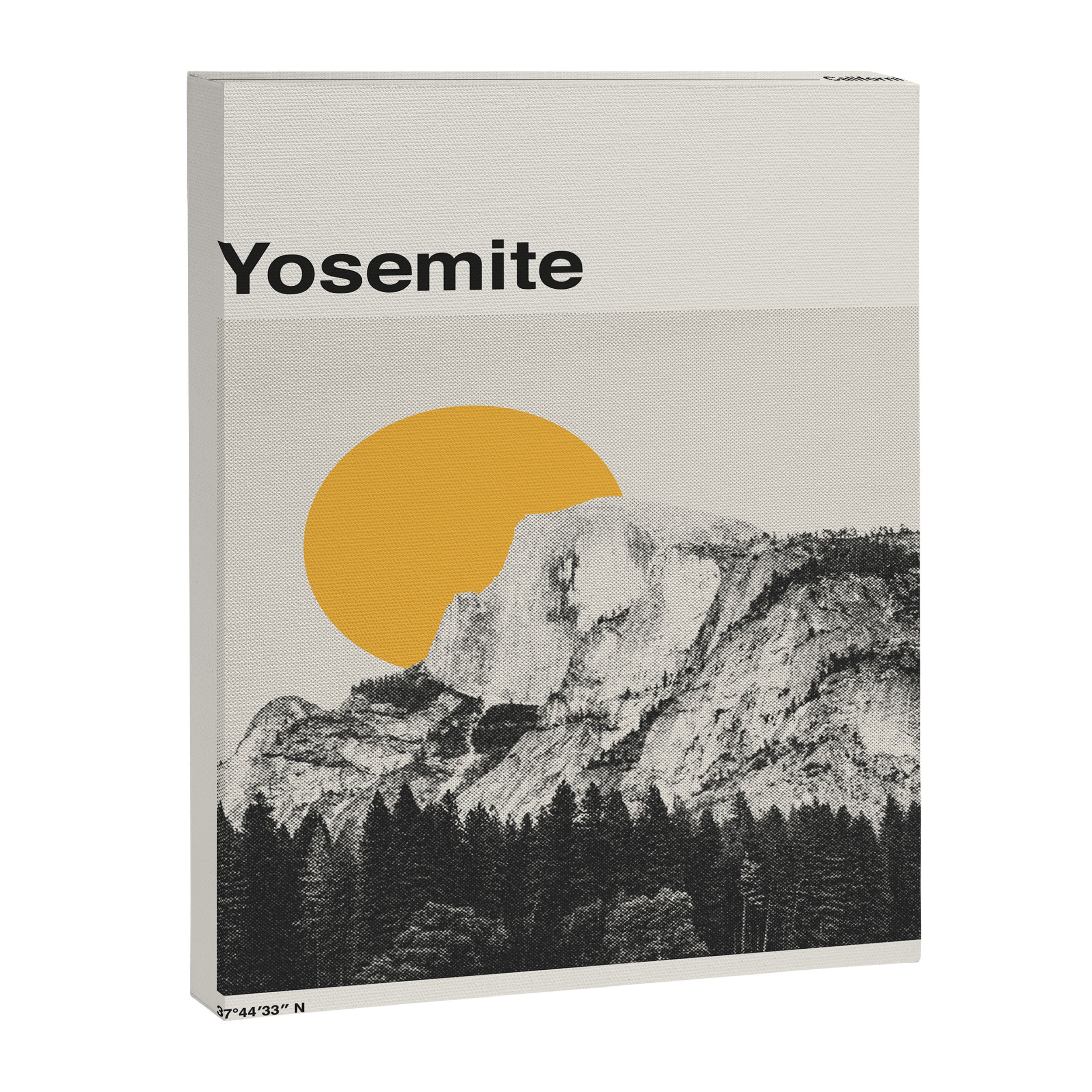 Retro Travel Poster, Yosemite National Park Collage Canvas Print Gallery Image 6
