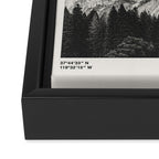 Retro Travel Poster, Yosemite National Park Collage Framed Canvas Print Gallery Image 3