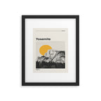 Retro Travel Poster, Yosemite National Park Collage Framed Art Print Gallery Image 5