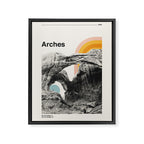 Retro Travel Poster, Zion National Park Collage Framed Canvas Print Gallery Image 6