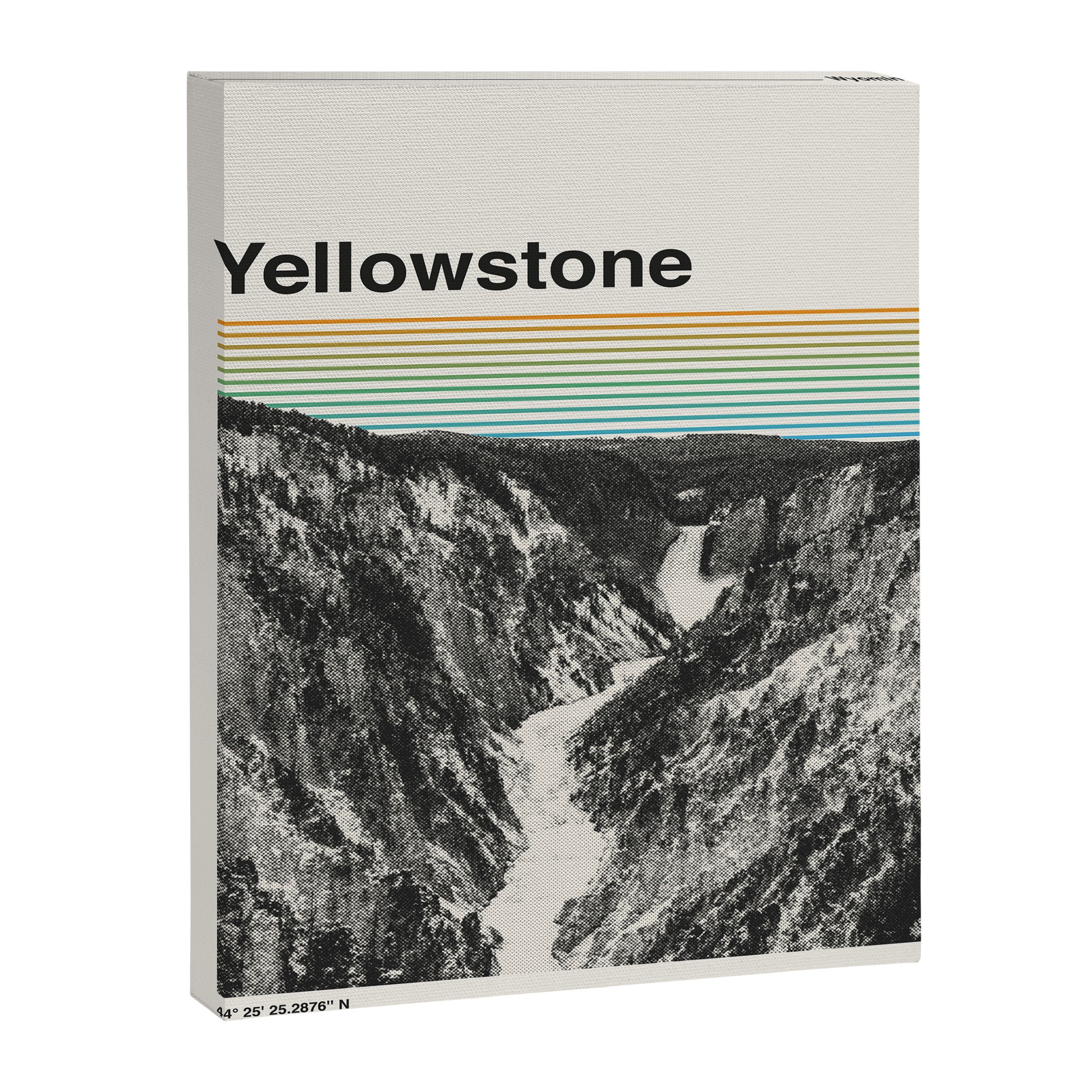 Retro Travel Print Yellowstone National Park Canvas Print Gallery Image 6