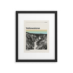 Retro Travel Print Yellowstone National Park Framed Art Print Gallery Image 5
