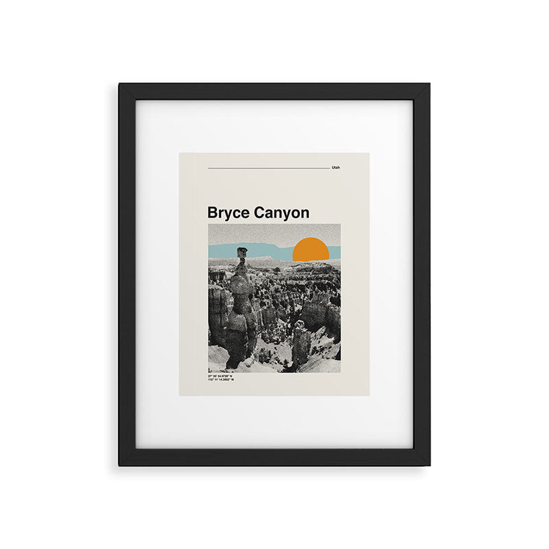 US National Park Retro Poster Bryce Canyon Utah Framed Art Print Gallery Image 4