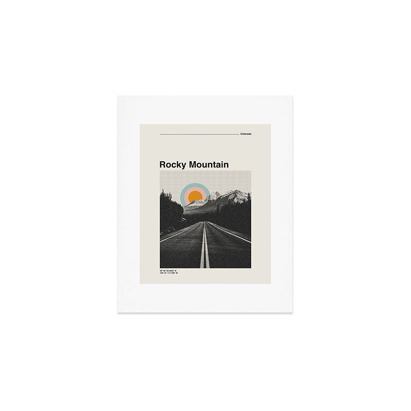 Rocky Mountain National Park Retro Print Art Print Gallery Image 1
