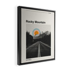 Rocky Mountain National Park Retro Print Framed Canvas Print Gallery Image 2