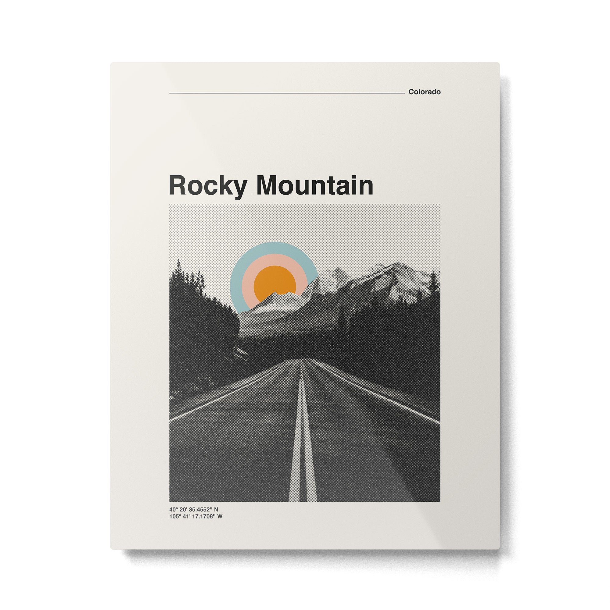 Rocky Mountain National Park Retro Print Metal Print Gallery Image 4