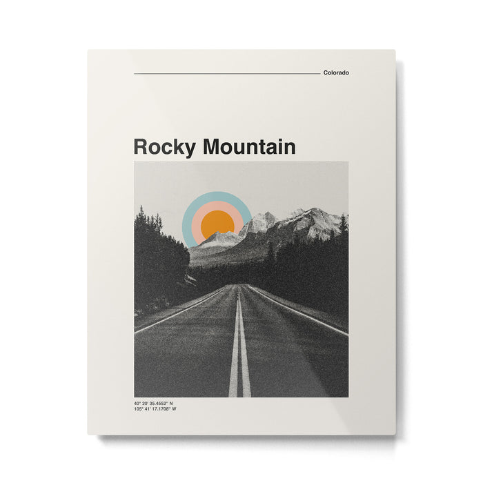 Rocky Mountain National Park Retro Print Metal Print Gallery Image 1